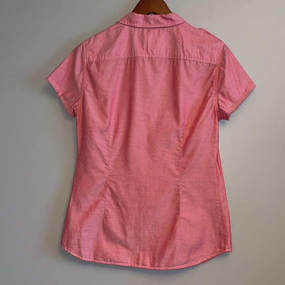 MASSIMO DUTTI | 100% Cotton Short Sleeve Military Button Down Shirt- sz S/M - Picture 5 of 10